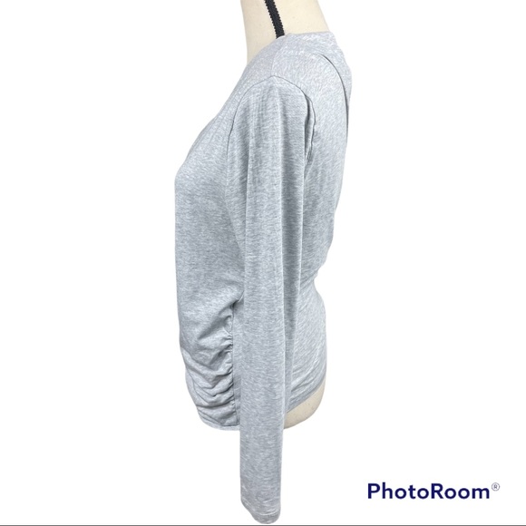 Sundance Raquel Wrap Top Heather Grey Medium - Picture 4 of 10